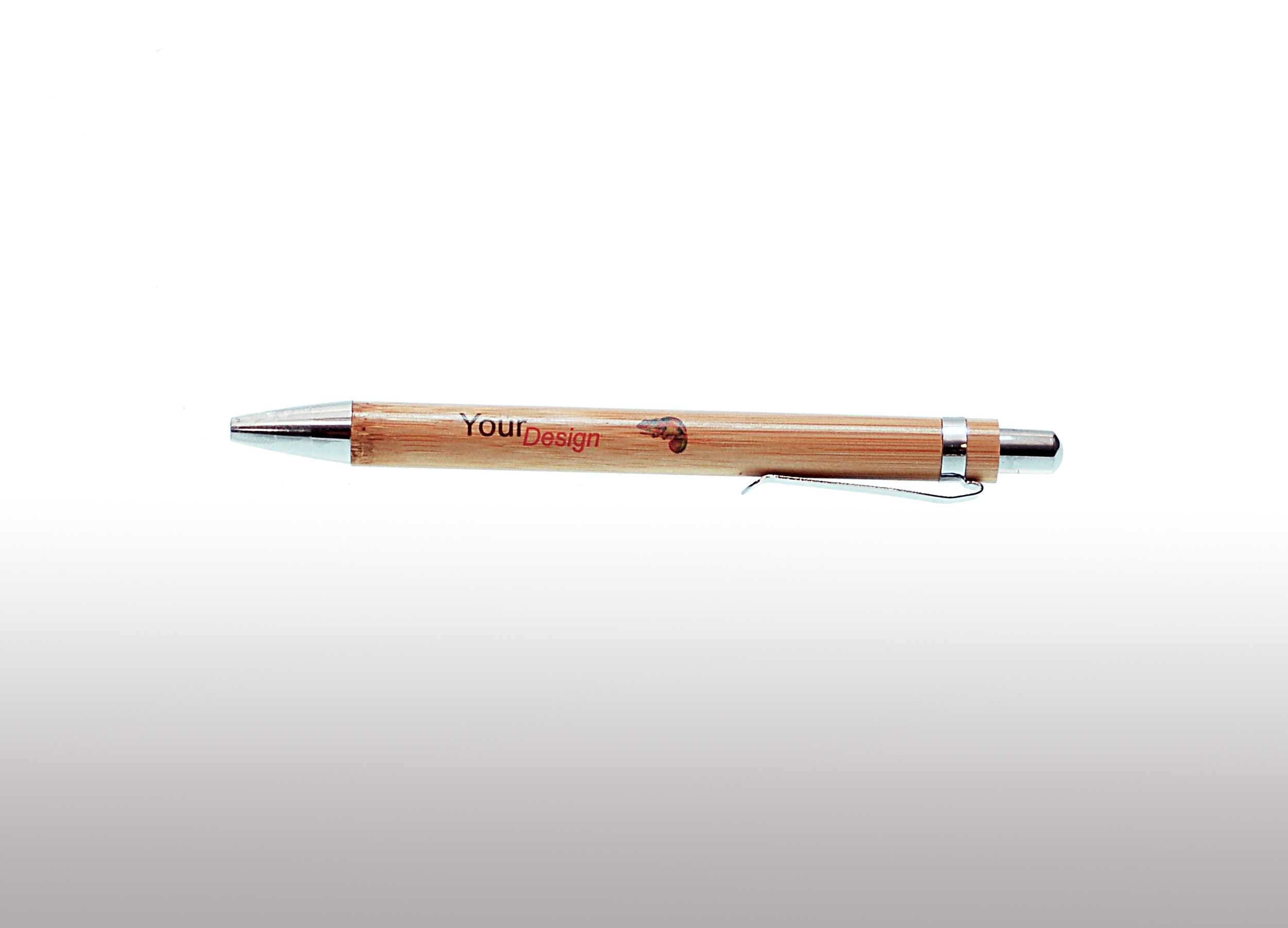 Pen van hout met persoonlijke opdruk